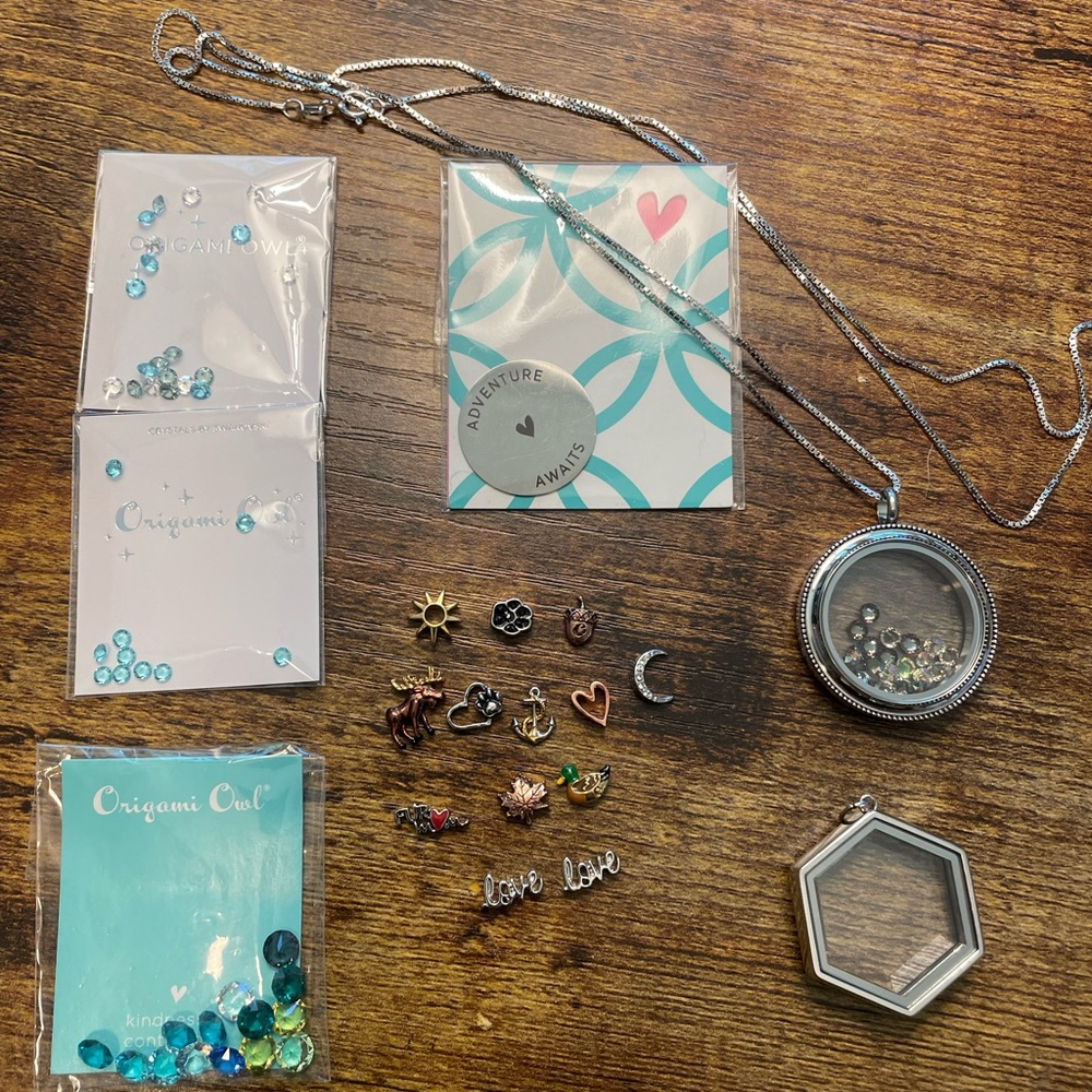 Origami Owl Lockets, Charms and Gem Pack Bundle